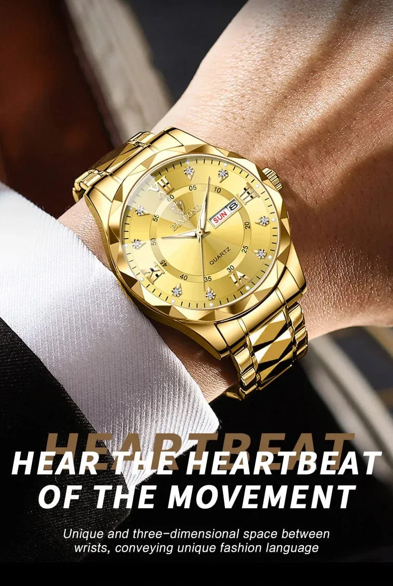 BINBOND Top Marke Luxus Mode Uhr Männer Wasserdicht Woche Datum Uhr Sport Uhr Männer Quarz Armbanduhr Relogio Masculino B2521