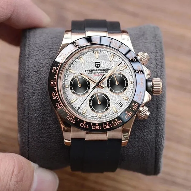 40mm Neue V2 PAGANI DESIGN herren Quarz Uhren Saphir Retro Chronograph Edelstahl Wasserdicht Uhr Männer Relogio Masculino