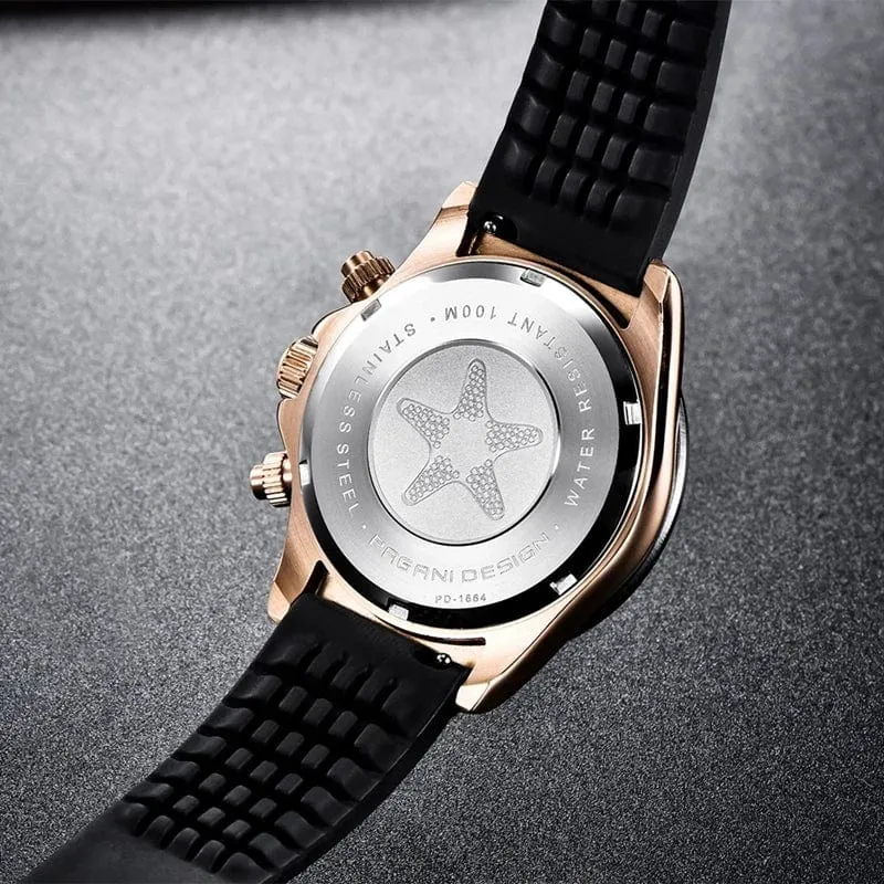 40mm Neue V2 PAGANI DESIGN herren Quarz Uhren Saphir Retro Chronograph Edelstahl Wasserdicht Uhr Männer Relogio Masculino