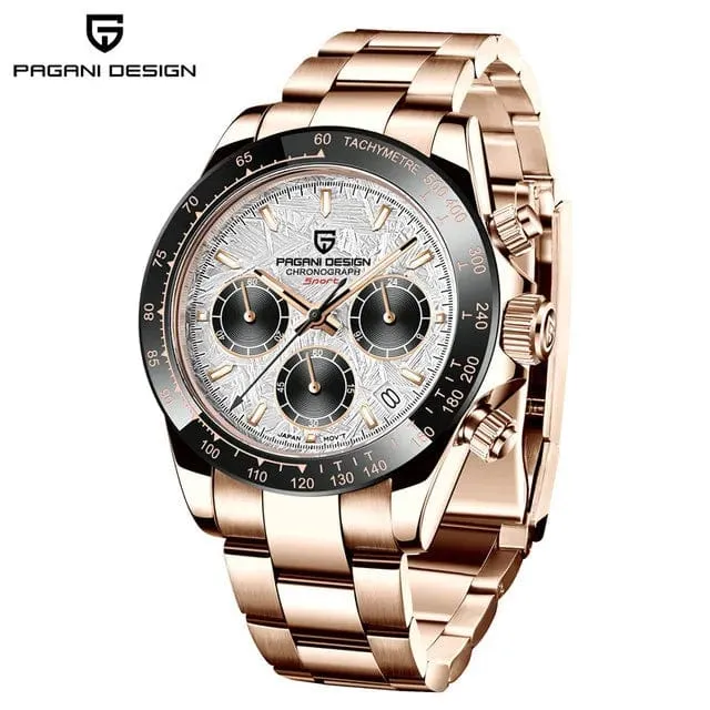 40mm Neue V2 PAGANI DESIGN herren Quarz Uhren Saphir Retro Chronograph Edelstahl Wasserdicht Uhr Männer Relogio Masculino