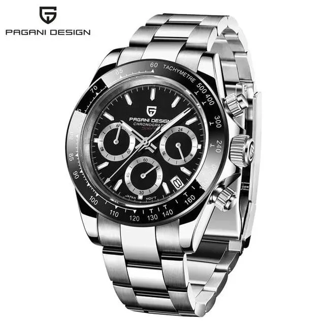 40mm Neue V2 PAGANI DESIGN herren Quarz Uhren Saphir Retro Chronograph Edelstahl Wasserdicht Uhr Männer Relogio Masculino