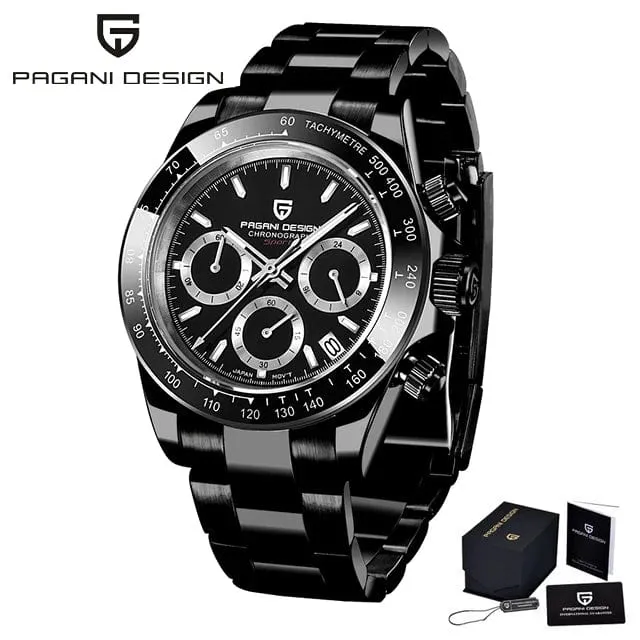 40mm Neue V2 PAGANI DESIGN herren Quarz Uhren Saphir Retro Chronograph Edelstahl Wasserdicht Uhr Männer Relogio Masculino