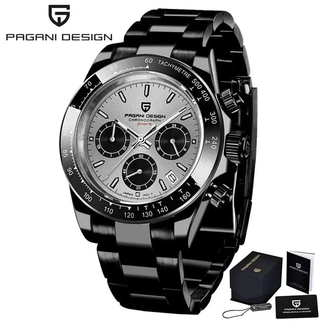 40mm Neue V2 PAGANI DESIGN herren Quarz Uhren Saphir Retro Chronograph Edelstahl Wasserdicht Uhr Männer Relogio Masculino