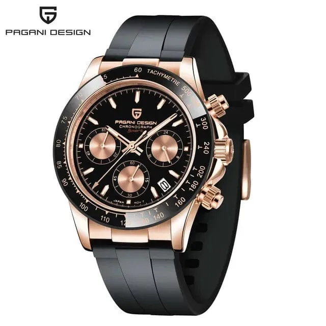 40mm Neue V2 PAGANI DESIGN herren Quarz Uhren Saphir Retro Chronograph Edelstahl Wasserdicht Uhr Männer Relogio Masculino
