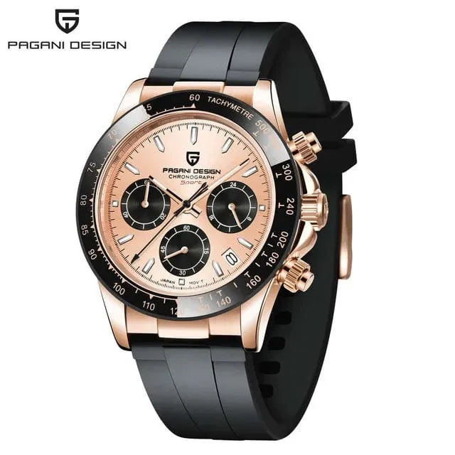40mm Neue V2 PAGANI DESIGN herren Quarz Uhren Saphir Retro Chronograph Edelstahl Wasserdicht Uhr Männer Relogio Masculino