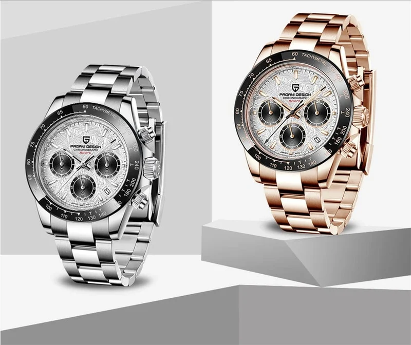 40mm Neue V2 PAGANI DESIGN herren Quarz Uhren Saphir Retro Chronograph Edelstahl Wasserdicht Uhr Männer Relogio Masculino