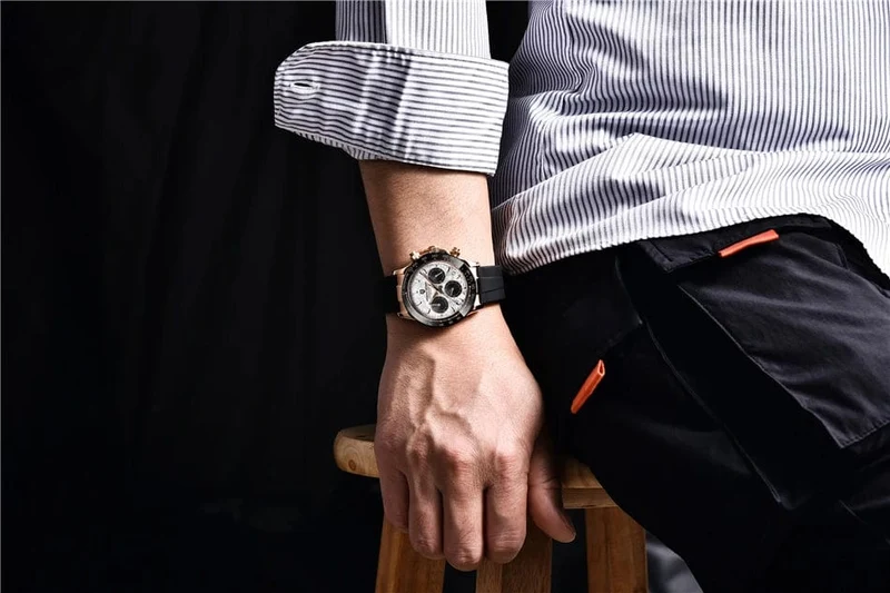 40mm Neue V2 PAGANI DESIGN herren Quarz Uhren Saphir Retro Chronograph Edelstahl Wasserdicht Uhr Männer Relogio Masculino