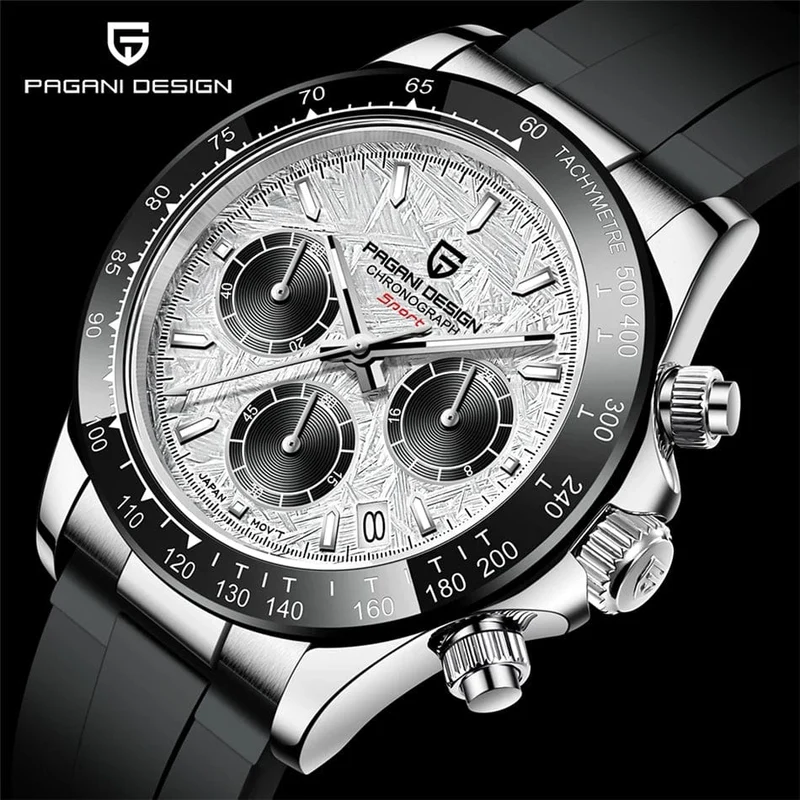 40mm Neue V2 PAGANI DESIGN herren Quarz Uhren Saphir Retro Chronograph Edelstahl Wasserdicht Uhr Männer Relogio Masculino