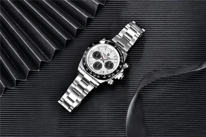40mm Neue V2 PAGANI DESIGN herren Quarz Uhren Saphir Retro Chronograph Edelstahl Wasserdicht Uhr Männer Relogio Masculino