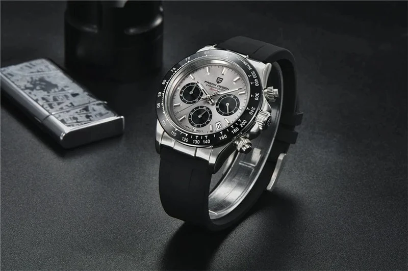 40mm Neue V2 PAGANI DESIGN herren Quarz Uhren Saphir Retro Chronograph Edelstahl Wasserdicht Uhr Männer Relogio Masculino