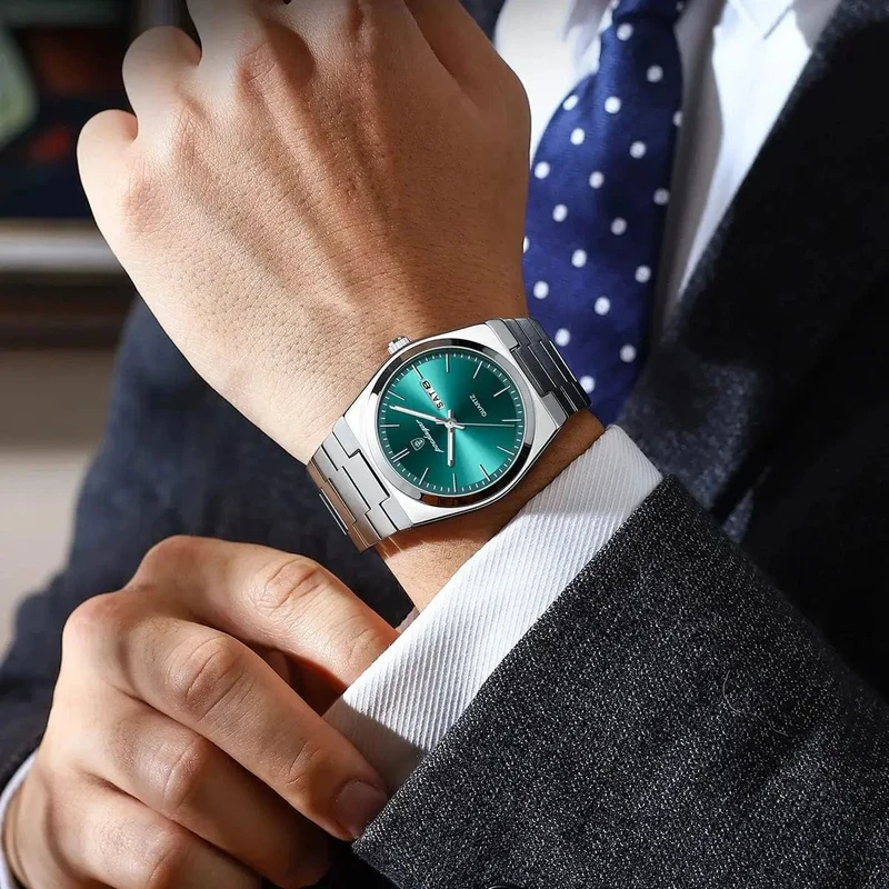 POEDAGAR Luxus Quarz Herren Armbanduhr Sport Herren Uhren Wasserdicht Leucht Datum Woche Edelstahl Herrenuhr Männlich Reloj + Box