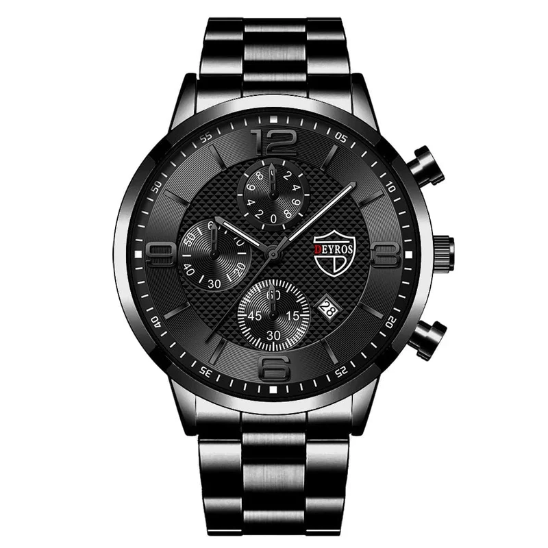 Reloj hombre Luxury Business Männer Uhren Edelstahl Quarz Armbanduhr Männlichen Leder Kalender Leuchtende Uhr relogio masculino