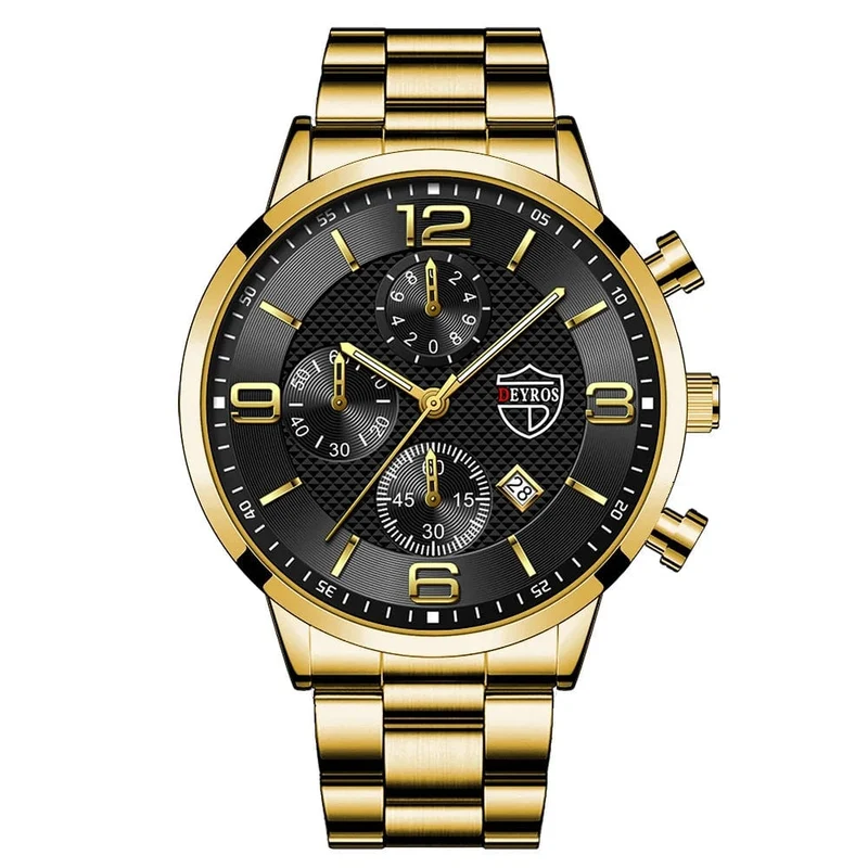 Reloj hombre Luxury Business Männer Uhren Edelstahl Quarz Armbanduhr Männlichen Leder Kalender Leuchtende Uhr relogio masculino