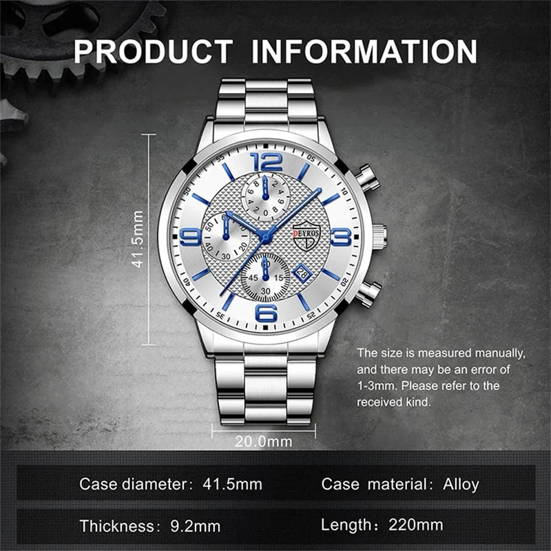 Reloj hombre Luxury Business Männer Uhren Edelstahl Quarz Armbanduhr Männlichen Leder Kalender Leuchtende Uhr relogio masculino