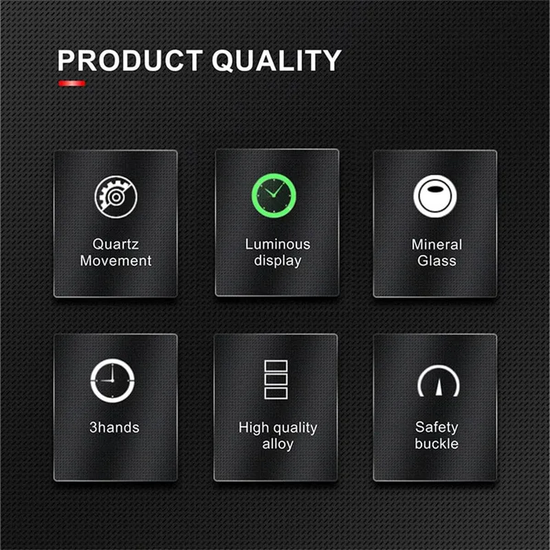 Reloj hombre Luxury Business Männer Uhren Edelstahl Quarz Armbanduhr Männlichen Leder Kalender Leuchtende Uhr relogio masculino