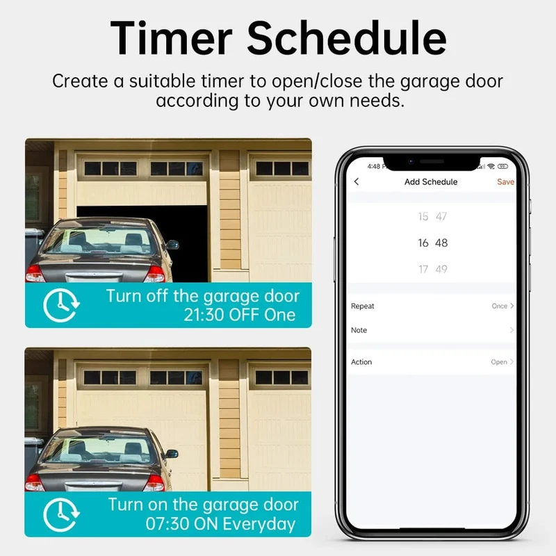 Tuya WiFi Garagentoröffner-Controller Smart Automatischer Garagentorschalter APP-Fernbedienung für Alexa Google Home Yandex Alice