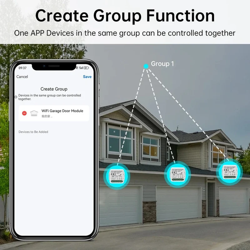 Tuya WiFi Garagentoröffner-Controller Smart Automatischer Garagentorschalter APP-Fernbedienung für Alexa Google Home Yandex Alice