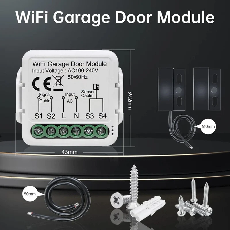 Tuya WiFi Garagentoröffner-Controller Smart Automatischer Garagentorschalter APP-Fernbedienung für Alexa Google Home Yandex Alice