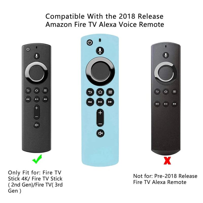 Schützende Silikonhülle passend für die Fernbedienungsabdeckung des Amazon Alexa Fire TV Sticks, stoßfeste, rutschfeste und langlebige Controller-Hülle