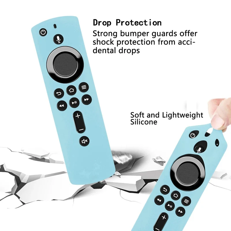 Schützende Silikonhülle passend für die Fernbedienungsabdeckung des Amazon Alexa Fire TV Sticks, stoßfeste, rutschfeste und langlebige Controller-Hülle