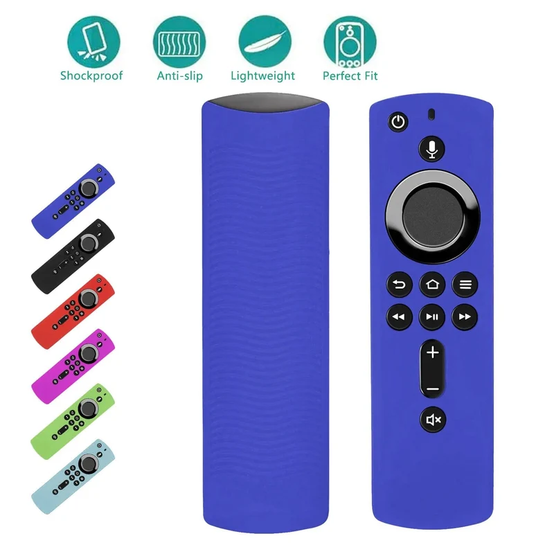 Schützende Silikonhülle passend für die Fernbedienungsabdeckung des Amazon Alexa Fire TV Sticks, stoßfeste, rutschfeste und langlebige Controller-Hülle