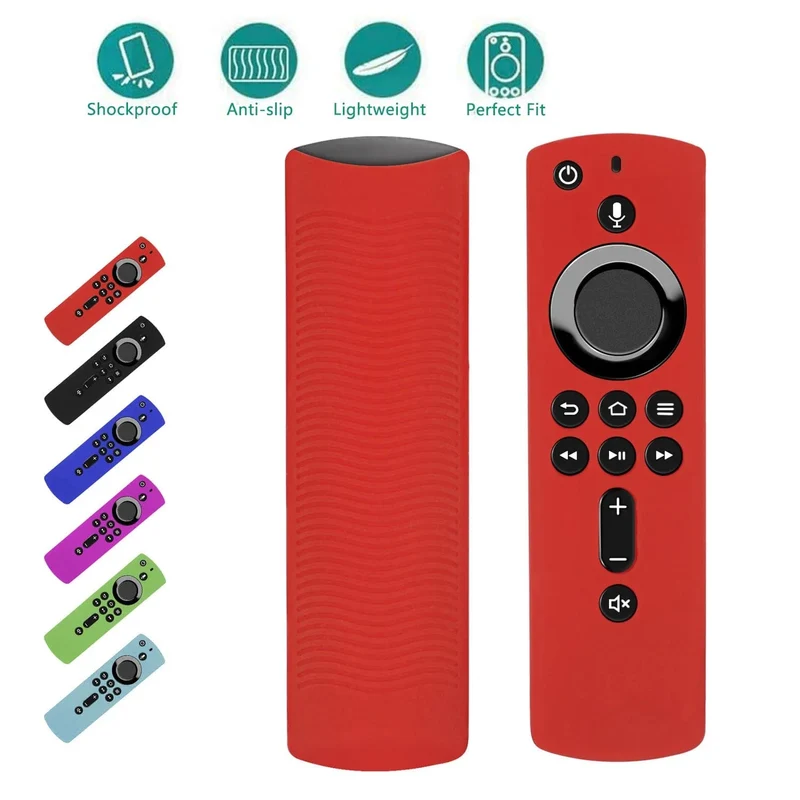 Schützende Silikonhülle passend für die Fernbedienungsabdeckung des Amazon Alexa Fire TV Sticks, stoßfeste, rutschfeste und langlebige Controller-Hülle