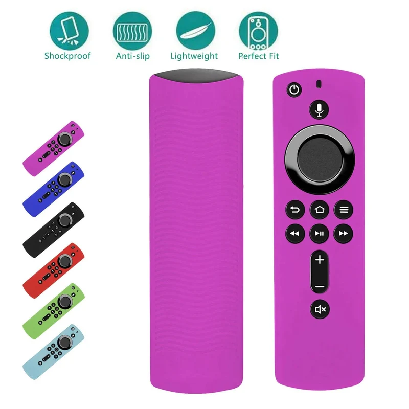 Schützende Silikonhülle passend für die Fernbedienungsabdeckung des Amazon Alexa Fire TV Sticks, stoßfeste, rutschfeste und langlebige Controller-Hülle