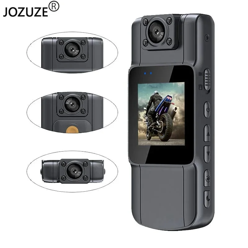 JOZUZE L11 1080P HD Minikamera Tragbarer digitaler Videorecorder BodyCam Infrarot-Nachtsicht-Polizeikamera Kleiner Fahrrad-Camcorder