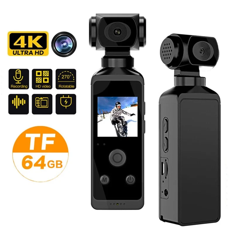 1080P 4K WiFi Full HD Kamera 270 Drehbare Mini Camcorder Outdoor Sport DV Mit Wasserdicht Fall Video Recorder Camcorder Cam