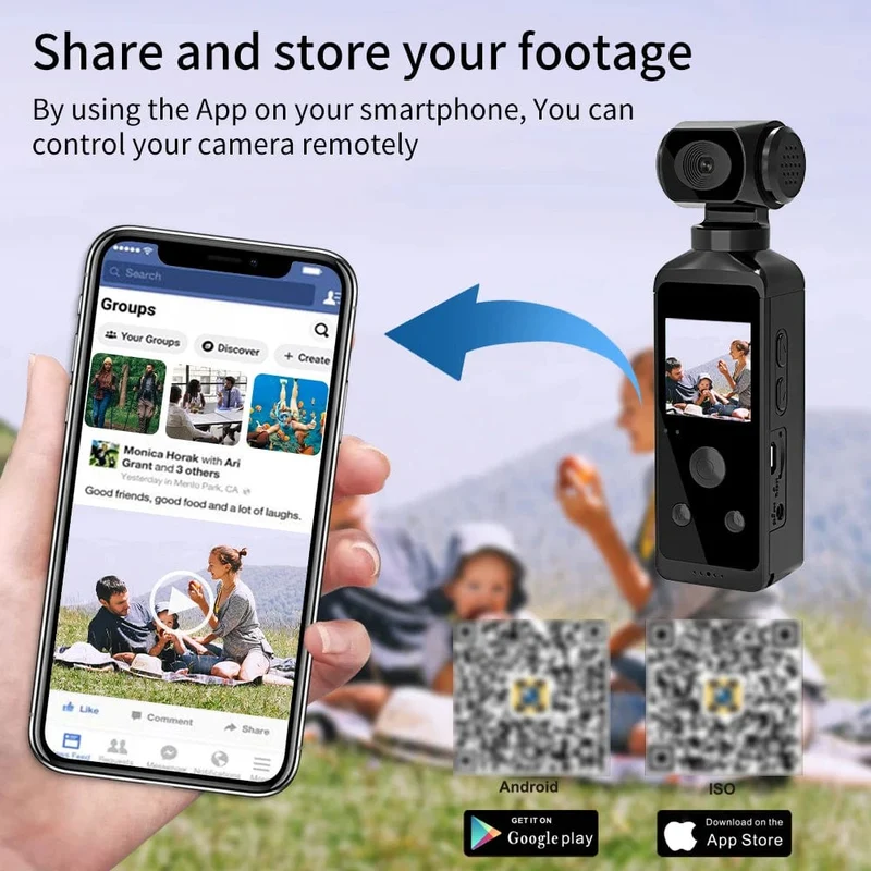 1080P 4K WiFi Full HD Kamera 270 Drehbare Mini Camcorder Outdoor Sport DV Mit Wasserdicht Fall Video Recorder Camcorder Cam