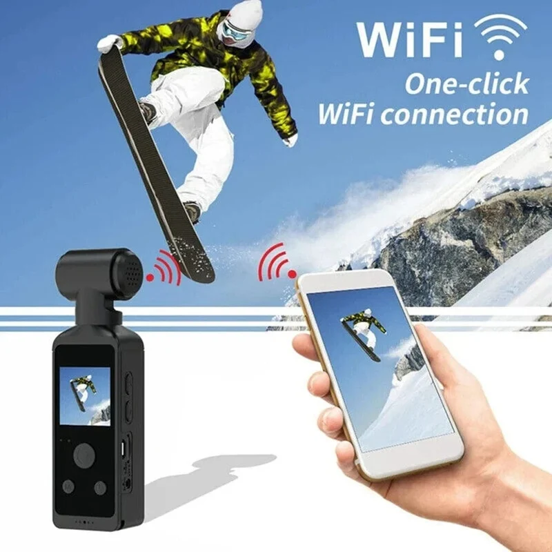1080P 4K WiFi Full HD Kamera 270 Drehbare Mini Camcorder Outdoor Sport DV Mit Wasserdicht Fall Video Recorder Camcorder Cam