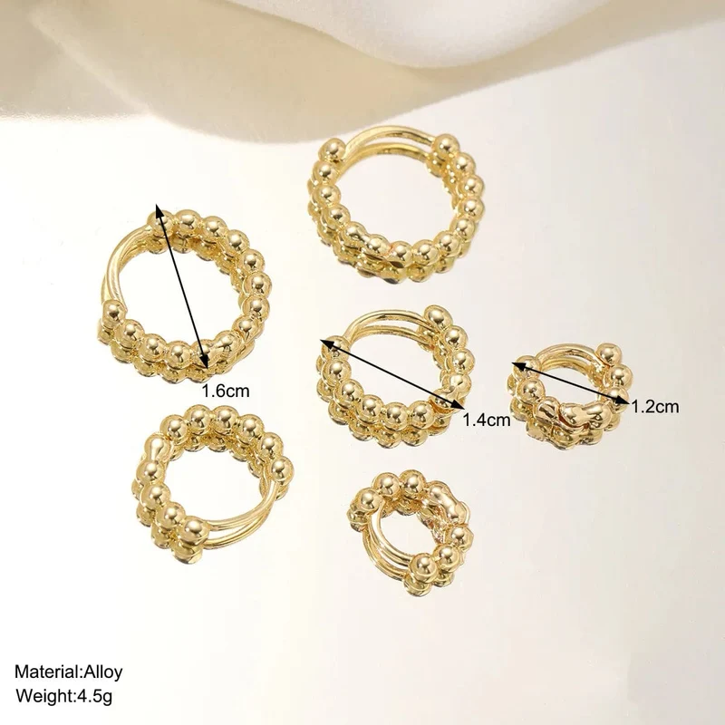 6 Stück trendige minimalistische Creolen aus Edelstahl für Frauen mit Kristallzirkonia, Huggie Circle Punk-Ohrringe, Piercing-Schmuck