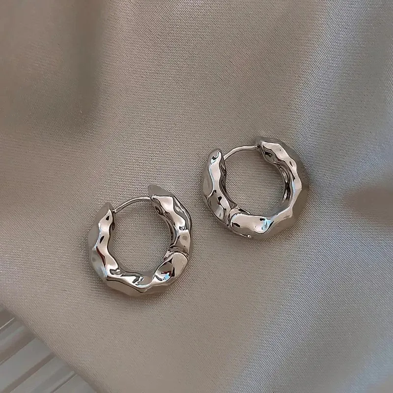 Neu Heißer Verkauf Trendy 925 Sterling Silber Kreis Ohrringe für Frauen Echt Silber Ohr Hoop