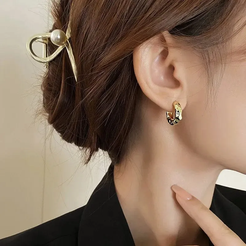 Neu Heißer Verkauf Trendy 925 Sterling Silber Kreis Ohrringe für Frauen Echt Silber Ohr Hoop