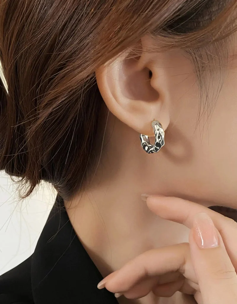 Neu Heißer Verkauf Trendy 925 Sterling Silber Kreis Ohrringe für Frauen Echt Silber Ohr Hoop