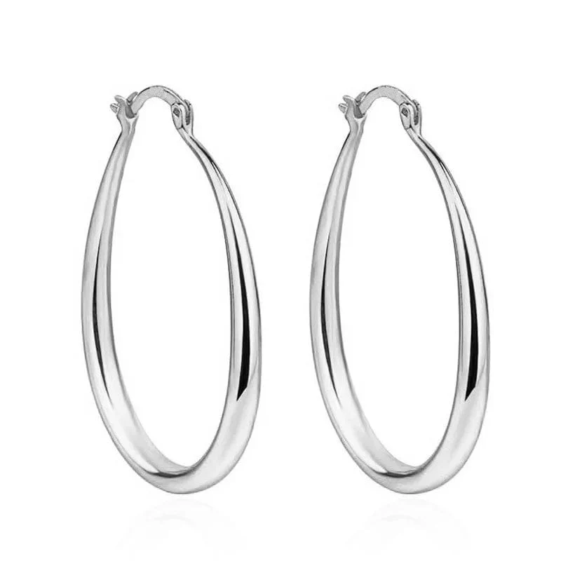 Glanz Gold Farbe Frauen Ohrringe Mode Glatte Creolen für Frauen, Verlobung, Hochzeit Schmuck Geschenk
