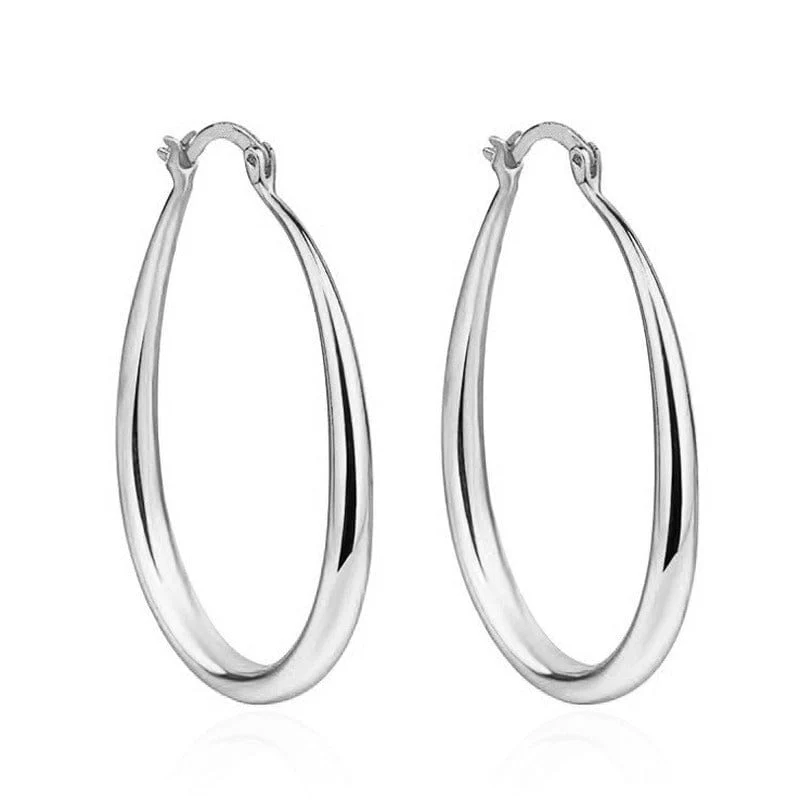 Glanz Gold Farbe Frauen Ohrringe Mode Glatte Creolen für Frauen, Verlobung, Hochzeit Schmuck Geschenk