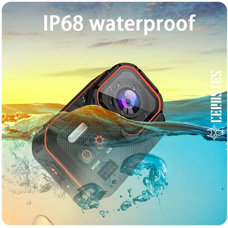 CERASTES Action Kamera 4K60FPS Mit Fernbedienung Bildschirm Wasserdichte Sport Kamera Drive Recorder Sport Kamera Helm Action Cam