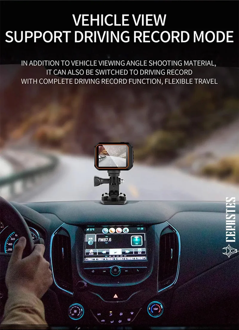 CERASTES Action Kamera 4K60FPS Mit Fernbedienung Bildschirm Wasserdichte Sport Kamera Drive Recorder Sport Kamera Helm Action Cam