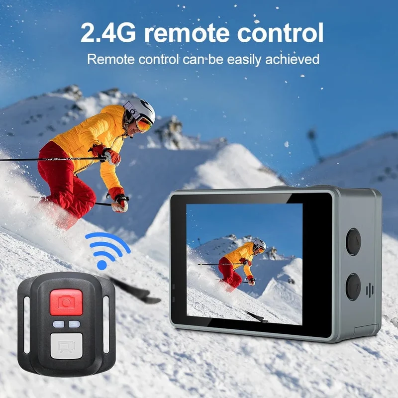 5K Action Kamera 4K60FPS Dual IPS Touch LCD WiFi 170 ° 30M Wasserdicht 5X Zoom Anti-Shake Sport Kamera mit Fernbedienung