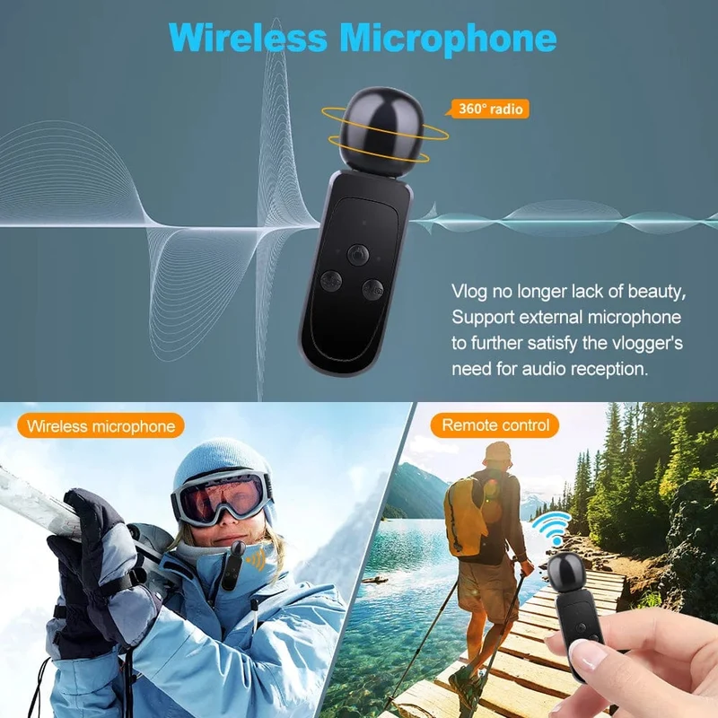 5K Action Kamera 4K60FPS Dual IPS Touch LCD WiFi 170 ° 30M Wasserdicht 5X Zoom Anti-Shake Sport Kamera mit Fernbedienung