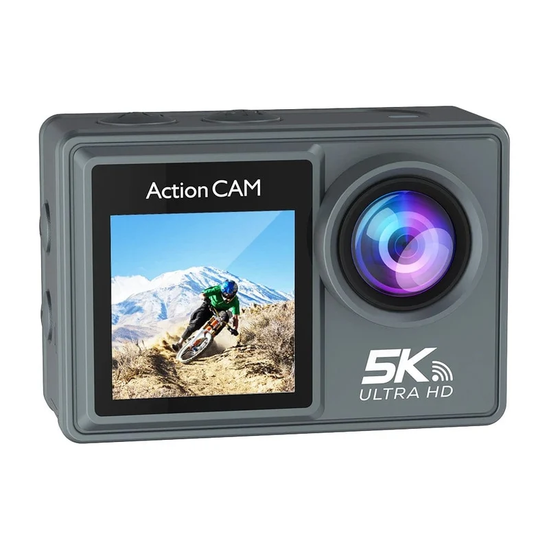 5K Action Kamera 4K60FPS Dual IPS Touch LCD WiFi 170 ° 30M Wasserdicht 5X Zoom Anti-Shake Sport Kamera mit Fernbedienung