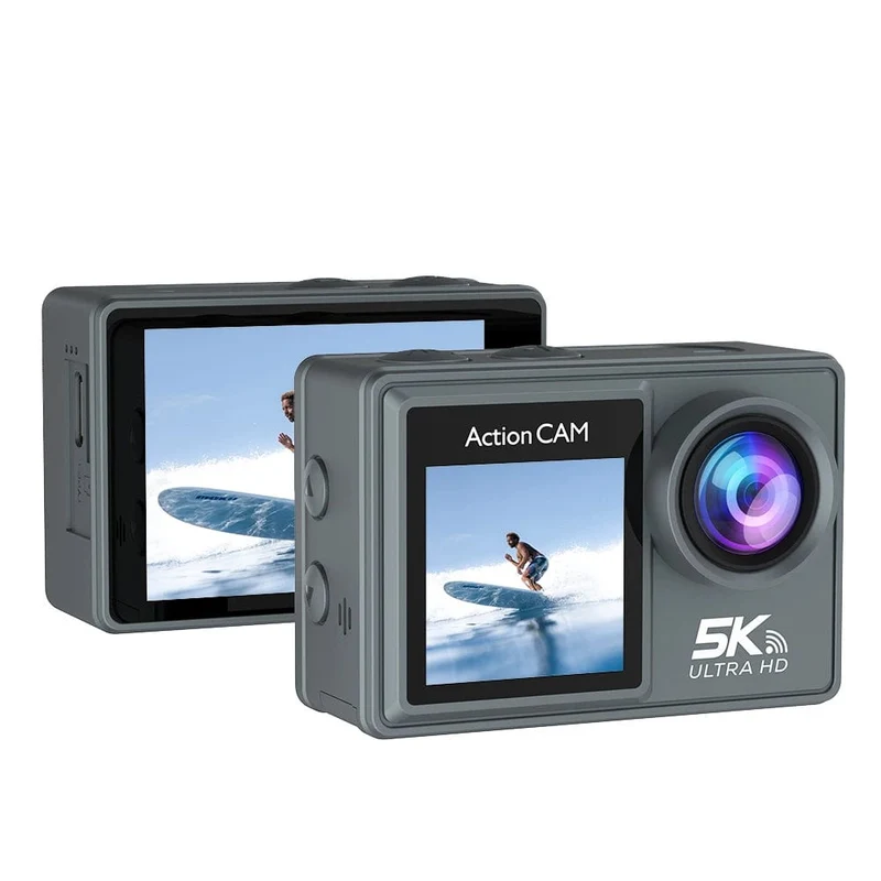 5K Action Kamera 4K60FPS Dual IPS Touch LCD WiFi 170 ° 30M Wasserdicht 5X Zoom Anti-Shake Sport Kamera mit Fernbedienung