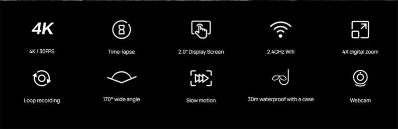 SJCAM SJ4000 Air Action Kamera mit 4K Video 30M Wasserdicht 2.4G WiFi Sport Kamera Action Cam Sport Kamera fahrrad motorräder