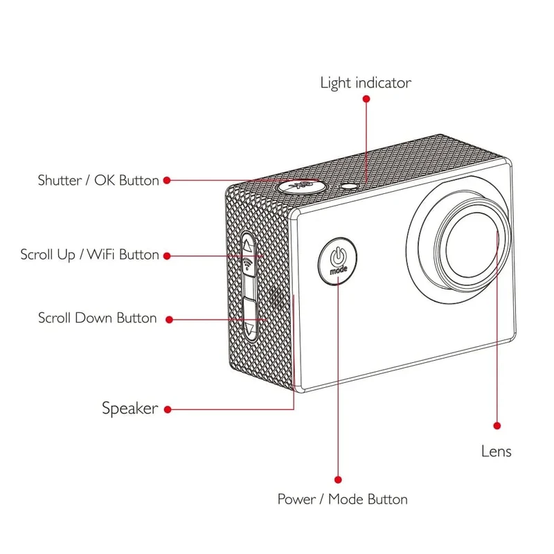SJCAM SJ4000 Air Action Kamera mit 4K Video 30M Wasserdicht 2.4G WiFi Sport Kamera Action Cam Sport Kamera fahrrad motorräder