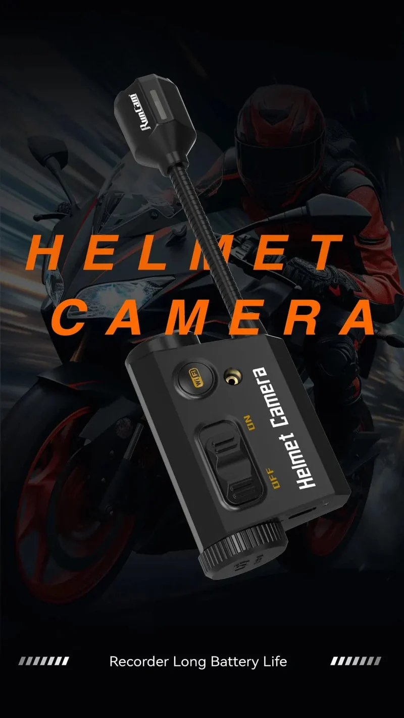 RunCam Helmkamera Gesichtsmaskenrekorder Airsoft-Aufnahme Lange Akkulaufzeit 1920*1080 60fps