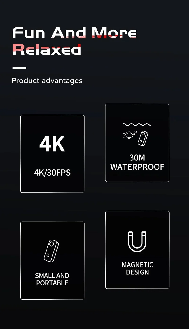 SJCAM C100 Plus Action Kamera 4K 30M Wasserdicht 2.4G WiFi Action Sport action cam EIS fahrrad helm motorräder