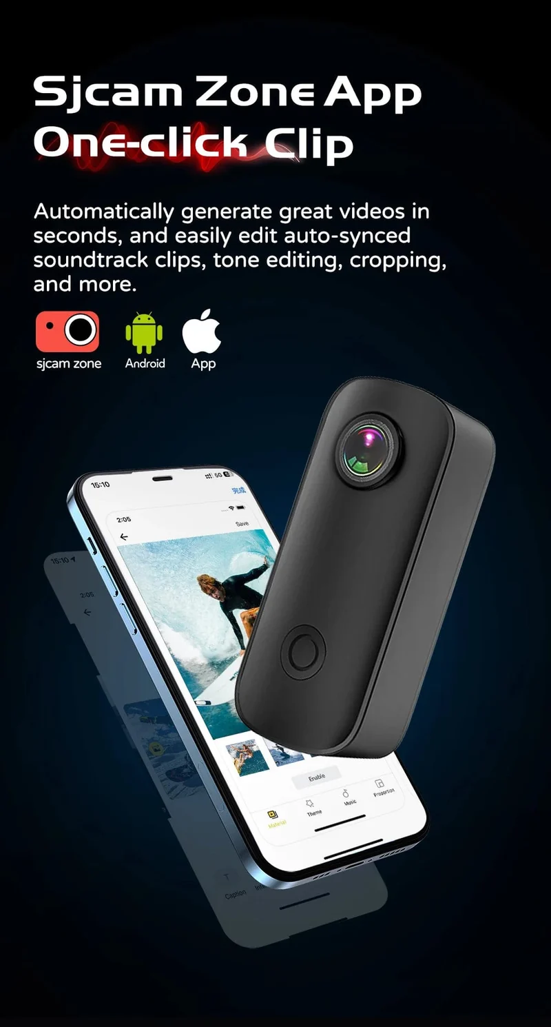 SJCAM C100 Plus Action Kamera 4K 30M Wasserdicht 2.4G WiFi Action Sport action cam EIS fahrrad helm motorräder