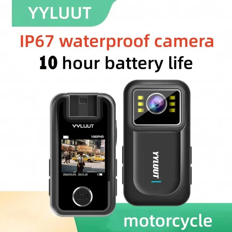 Full HD 1080P Motorrad-Fahrradhelmkamera 150° Weitwinkel IP67 wasserdichte Actionkamera tragbarer Fahrrekorder Bodycam