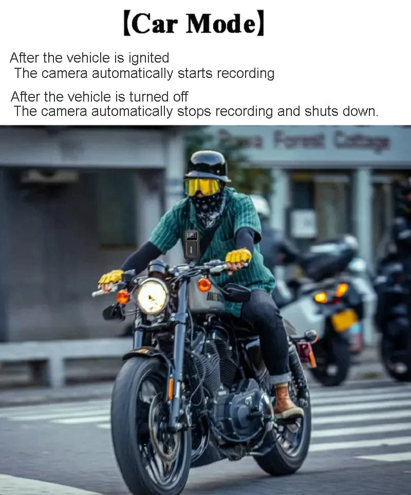 Full HD 1080P Motorrad-Fahrradhelmkamera 150° Weitwinkel IP67 wasserdichte Actionkamera tragbarer Fahrrekorder Bodycam